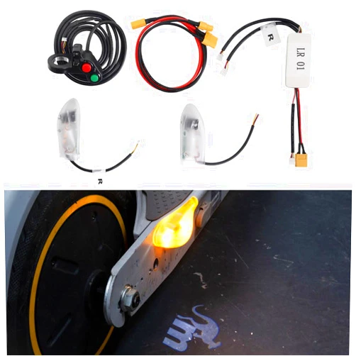 Monorim LR01 Electric Scooter Turn Signal & Projection Decorative Light, Compatible With Segway Ninebot Max G30 Electric Scooters,Safety Warning Cycling Turn Lights