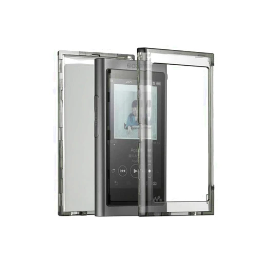 Bestforyou Sony A55 Case,Clear Crystal Transparent Front and Back Case Cover for Sony Walkman NW A50 A55 A56 A57 (Clear Black)