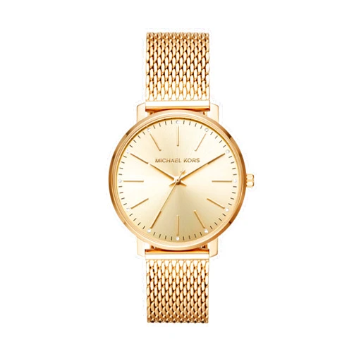 Michael Kors Pyper Three-Hand Gold-Tone Stainless Steel Mesh Women's Watch (Model: MK4339)