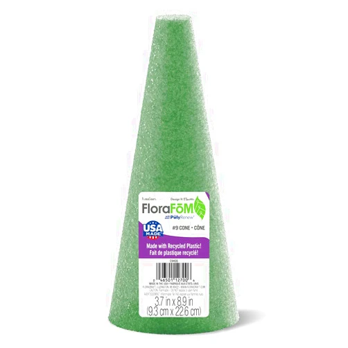 FloraCraft FloraFōM Cone 3.7 Inch x 8.9 Inch Green