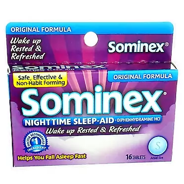 Sominex Original Formula Tablets 16 Tablets (Pack of 3)