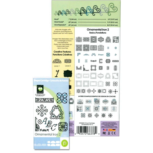 Cricut Shape Cartridge, Ornamental Iron II