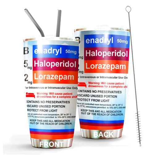 MEDROC Nurse Tumbler Straw Lid 20oz for Coworker Boss Staff, Medical Nursing Student Graduation Gifts, Nurses Week Gift For Nurse ICU ER Doctor RN CRNA Psychiatrist Medication Cup Funny