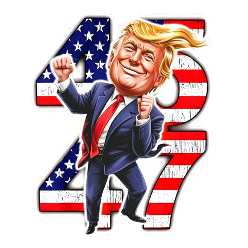 COMASOL Trump Stickers (Large 6in), 45 47 Trump Car Decal, Trump Stickers 2025, Independence Day Sticker, Patriotic Spirit Decal, Make July 4th Great Again, Decal for Water Bottle, Laptop.