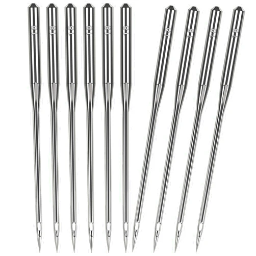 HLARTNET 50 Pcs Universal Size 110/18 Heavy Duty Sewing Machine Needles, Quliting Sewing Machine Needles for Leather, Compatible with Kind of Home Sewing Machine