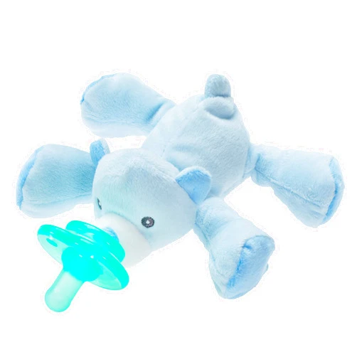 Nookums Paci-Plushies Shakies - Pacifier Holder with Built in Rattle (2 in 1)- Adapts to Name Brand Pacifiers, Suitable for All Ages, Plush Toy Includes Detachable Pacifier (Bentley The Bear)