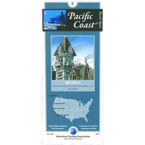 By Adventure Cycling Association (Author) Pacific Coast Bicycle Route - 3: Crescent City, California - San Francisco, California - 412 miles