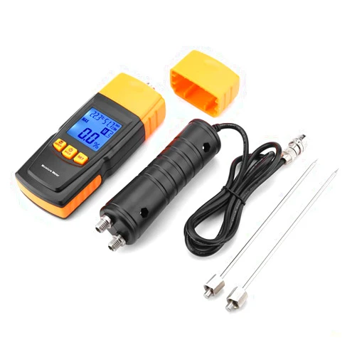 AILOOCEDI GM620 Digital Wood Moisture Tester LCD Display Advance SCM Technology, Four Adjustable Levels, for Wood, Bamboo, Cotton, Paper