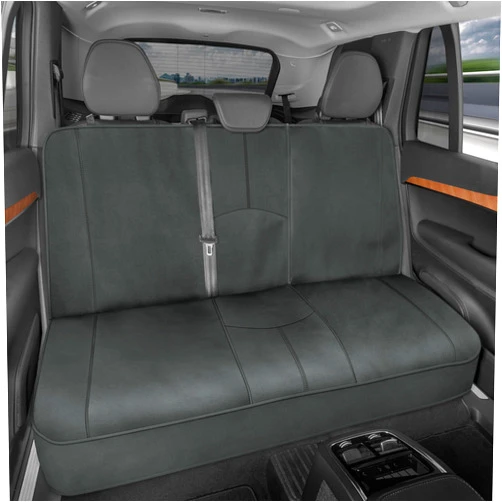Motor Trend SpillGuard Waterproof Rear Bench Car Seat Cover, Black Stitching – Split Bench Rear Seat Protector with Neoprene Padding, Back Seat Cover for Kids & Dogs, Car Interior Covers