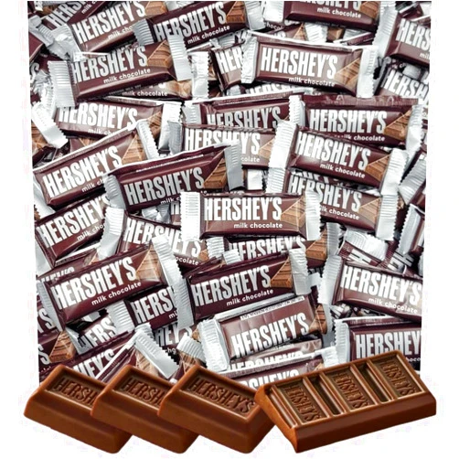 Sweetsome Hersheys Snack Size Candy Bar – 1.5 Pound of Individually Wrapped Pieces – Bulk Party Pack of 50 Fun Size Chocolate Candy Bars - Milk Chocolates (Pack of 1)