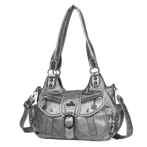 Angel Kiss Hobo Bags for Women Vegan Leather Shoulder Purses and Handbags Ladies Roomy Tote Bags Purse with Crossbody Strap