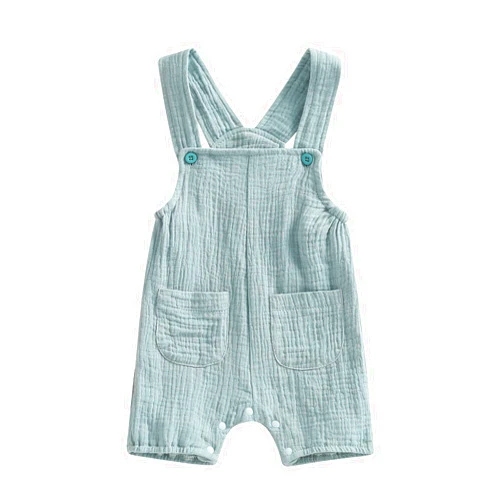 Sasaerucure Infant Baby Girl Boy Romper Pants Linen Sleeveless Jumpsuit Bib Overalls One Piece Outfit Clothes