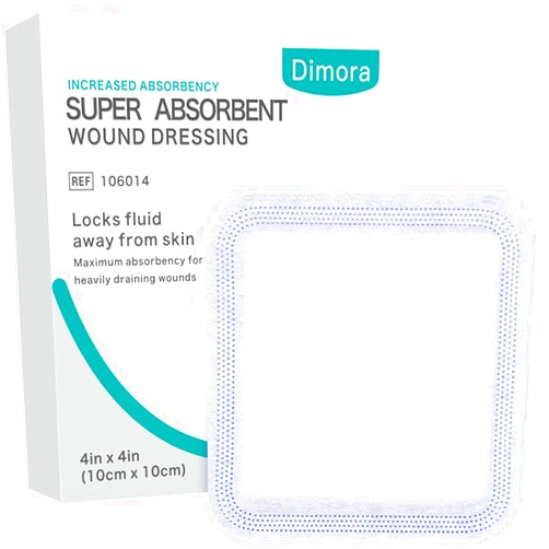 Dimora Super Absorbent Dressings for Wound Care, 4