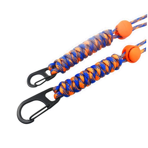 Bytiyar 10 inch Length Paracord Keychian with Metal Clips Wrist Strap Handwoven Lanyards Badge Holder
