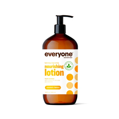 Everyone for every body Everyone 2-in-1 Lotion for Hands/Body, 32 ounce (Pack of 1) Coconut and Lemon made with Essential Oils for Men and Women