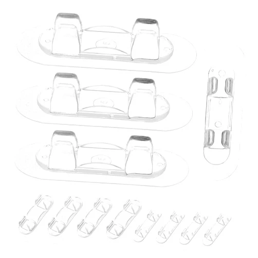 Generic 30 Pcs Cable Wire Clamp Wires Power Strip Clamps Adhesive Cord Holder Power Strip Organizer Cord Organizer Wire Tidy Tape Wire Managers Wall Wire Clips Hooks Buckle Gutter Ties Abs