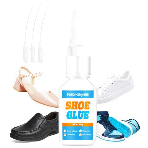 Nexkayee Shoe Glue, Fast-Drying Shoes Repair Adhesive, Clear Superglue for Repairing Sneakers, Boots, High Heels and Leather, 30g (Pack of 1)