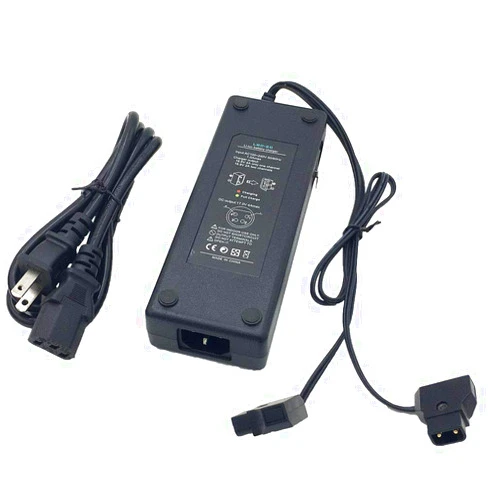 REYTRIC Dual D-Tap (P Tap) Travel Charger Compatible Sony V-Mount/V Lock and Anton Bauer Gold Mount Batteries with 2-Prong Power Cord