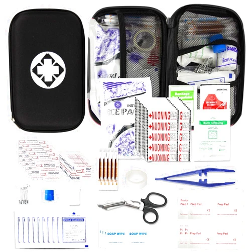 Monoki 274PCS Travel First Aid Kit Supplies for Business, Black First Aid Kits Backpacking Essentials Items Trauma First Aid Kit for Outdoor Trips Monoki
