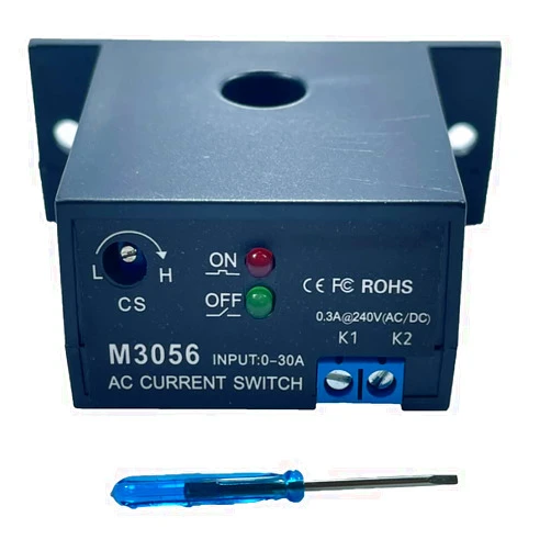 Lelukee Current Sensing Relay AC Current Sensing Switch 0-30A Normally Closed Amp Sensor Monitoring Relay (M3056)