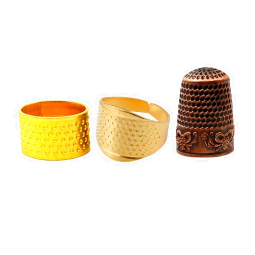 jojofuny 3pcs Metal Finger Thimble Set Sturdy Sewing and Quilting Thimbles DIY Craft Protectors for Needlework Suitable for Adults and Boys and Girls