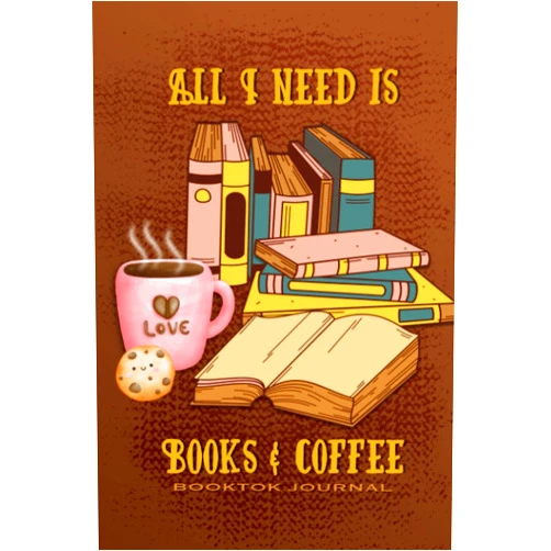 Inham Happy Design All I need is Books & Coffee, Booktok Journal: 100 Books Reading Log, Literary Review Notebook, Book Reader Organizer