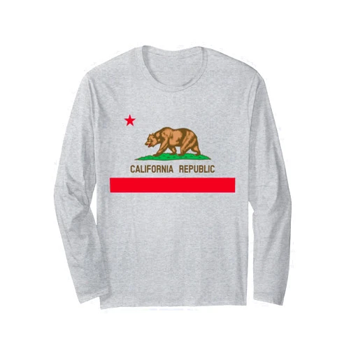 California Women Men Mom Dad Boys Girls Kids Youth California Republic Flag Patriotic State Travel USA Long Sleeve T-Shirt