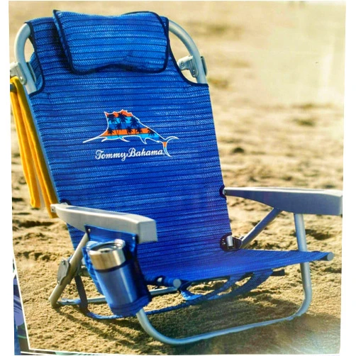 Tommy Bahama Backpack Beach Chair, Aluminum, Blue Sailfish