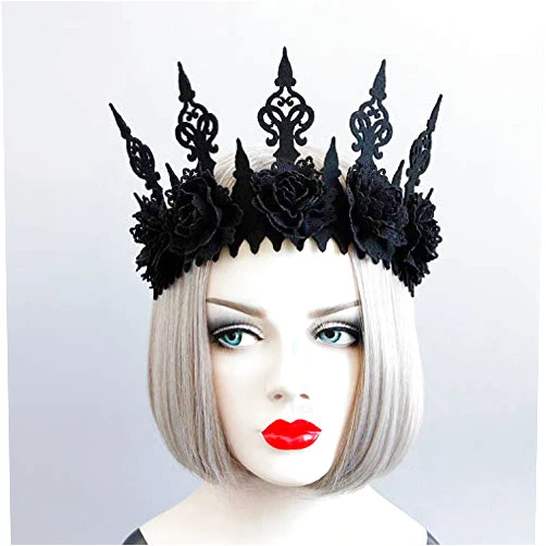 YonHeart Halloween Headband Headpiece Vintage Crown Rose Gothic Floral