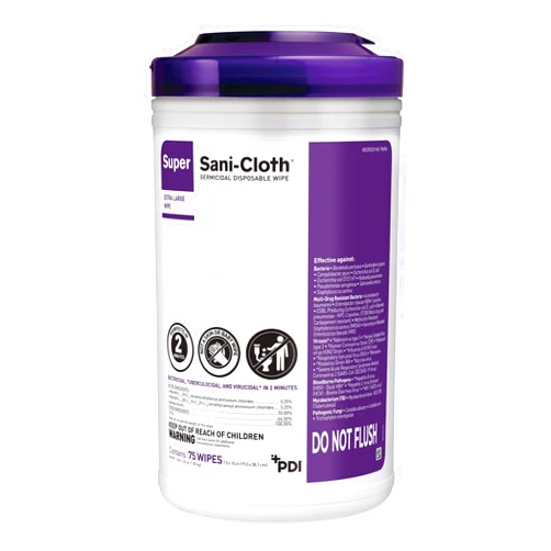 PDI Super Sani-Cloth Surface Disinfectant Cleaner Wipe Canister Alcohol Scent 450 Ct P86984
