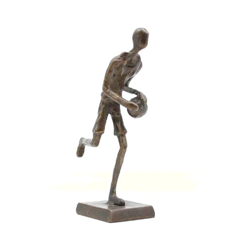 MYXBJ Sculptures Decor Cast Iron Sports Ornament Basketball Kid Ornament Home Living Room Decoration