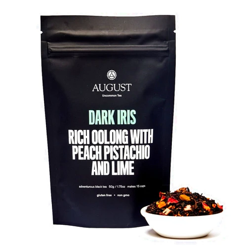 August Uncommon Tea August Uncommon Loose Leaf Tea - Dark Iris Rich Oolong with Peach, Pistachio and Lime