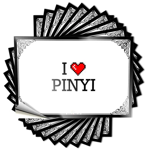 Gaeruite Prank Stickers I Love Pinyi Stickers Sticker for Car Window No Stupid People Sign (Color : Colour, Size : 6X9CM)