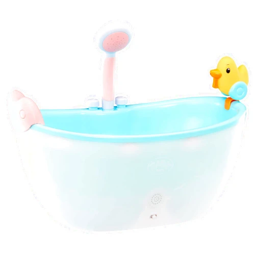BABY born Baby Doll Musical Light Up Bathtub with Automatic Working Shower Head - Plays Music & Sound Effects, Sturdy, Modern Design, Fits Dolls up to 17