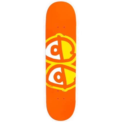 Krooked Eyes Skateboard Deck - Orange - 8.25