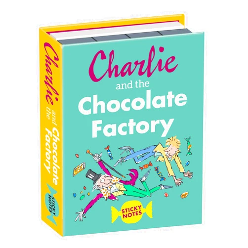 The Unemployed Philosophers Guild Charlie and The Chocolate Factory Sticky Notes - Willy Wonka Themed 3.25