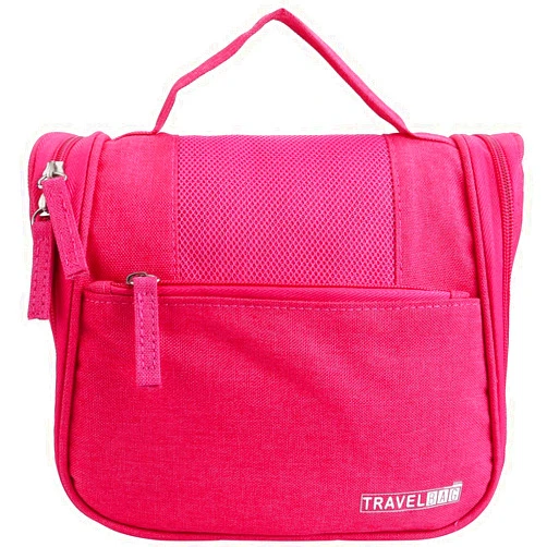 CozyCabin Women's Travel Toiletry Bag, Portable Cosmetic Toiletry Organizer, Waterproof Hanging Makeup and Trip Accessories Bag - for Business Trip, Gym, Airplane, Camping (Pink)