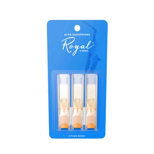 D'Addario Woodwinds - Royal Alto Saxophone Reeds - Alto Sax Reeds with Strong Spine - Alto Saxophone Reeds - Great for Classical or Jazz - Strength 2.5, 3-Pack
