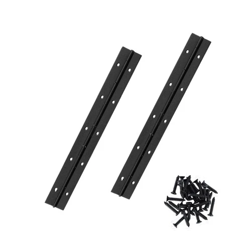 AurDo 2Pcs 10inch Black Heavy Duty Continuous&Piano Hinges,1.2