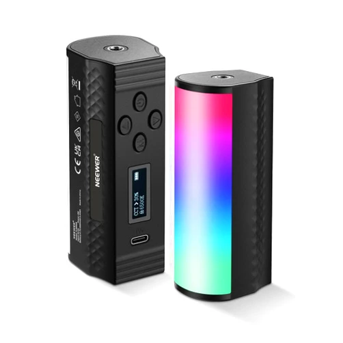 NEEWER Basic 2 Pack Magnetic Handheld Light Wand, 360° Full RGB Mini LED Video Light Stick with 2500mAh Battery,2500-8500K Dimmable Camera Tube Light for Photography TikTok YouTube Vlog,TL96RGB