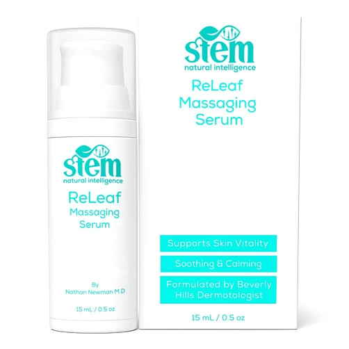 STEM Natural Intelligence ReLeaf Elixir, Luxury Massaging Serum with Ashwagandha & Piper Nigrum Extract, Soothing and Relaxing Muscle Rub, for Back, Neck, Hands & Feet, Joint & Muscle Therapy