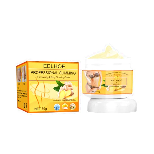 Gcdat Ginger Anti Cellulite Hot Cream, Navel Arm Leg Belly Ginger Fat Burning Cream, Body Sculpting Cellulite Workout Cream, Weight Loss Skin Firming Moisturizing Massage Gel for Cellulite, Soothing, Relaxi