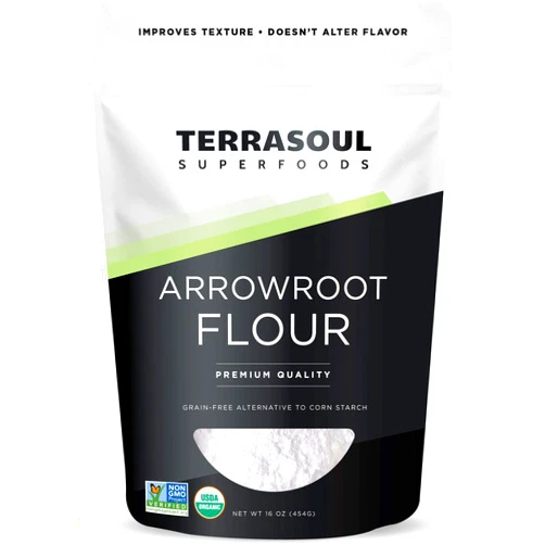 Terrasoul Superfoods Organic Arrowroot Flour, 1 Lb - Gluten-free | Improves Texture for Keto Baking | Doesn't Alter Flavor