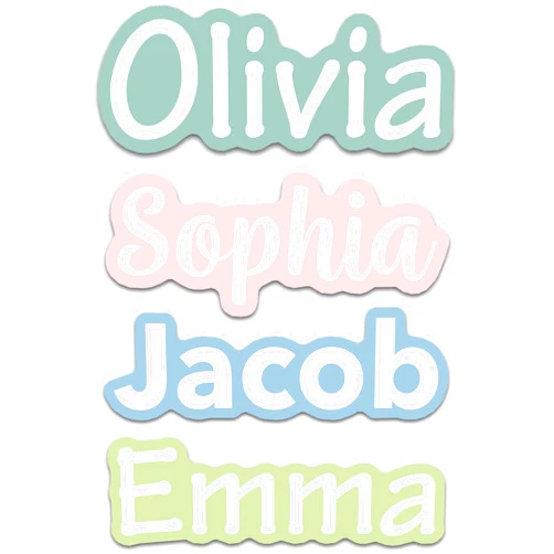 Bunny Badges Custom Name Stickers for Water Bottles - Personalized Waterproof Vinyl Name Labels for Cups, Tumblers, Helmets, Laptop, Servers, Cars and Daycare (6 Stickers)