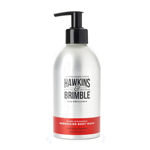 Hawkins & Brimble Bodywash Eco-Refillable Bottle - 10.1 Fl oz (300ml) For Men Hydrating Naturally Fragranced - Bottle for Life Eco Friendly