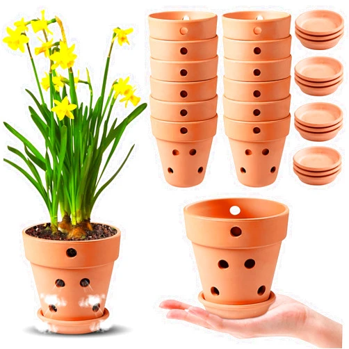 FELISTORY 12 Pack Terracotta Plant Pots with Saucers, 4 Inch Clay Flower Pots with Drainage Holes, Bulk Decorative Flower Pots for African Violets, Snake Plants, Succulents, and All Houseplants