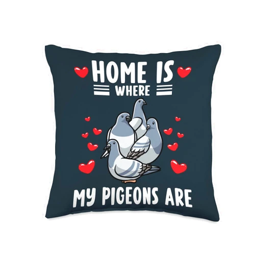 Tauben Taubenzüchter Geschenk breeding Pigeon Breeder Throw Pillow, 16x16, Multicolor