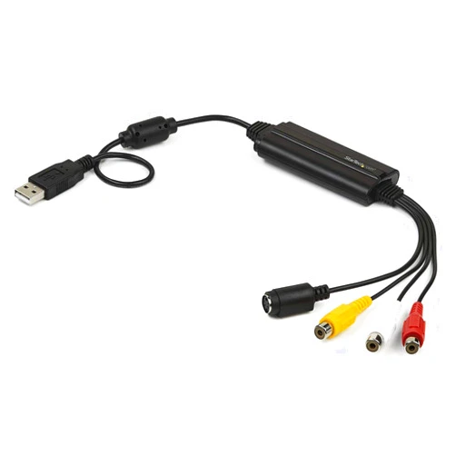 StarTech.com USB Video Capture Adapter Cable - S-Video/Composite to USB 2.0 SD Video Capture Device Cable - Twain Support - Analog to Digital Converter for Media Storage - Windows Only (SVID2USB232)