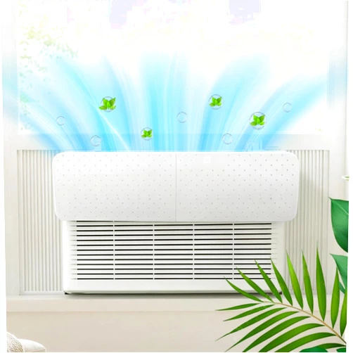LIHONK AirFlow Pro Window AC Deflector with Negative Ion Air Purifier - Universal Window Air Conditioner Vent Deflector, Improves Cooling & Air Quality, Energy Saver, Easy Install for Bedroom, Office, Home