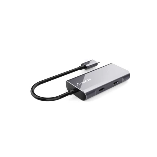 Juiced Systems QuadHUB - USB-C 4 Port Portable USB Hub - 2 USB-C 3.2 Gen 2 Ports | 2 USB-A USB 3.2 Gen 2 Ports